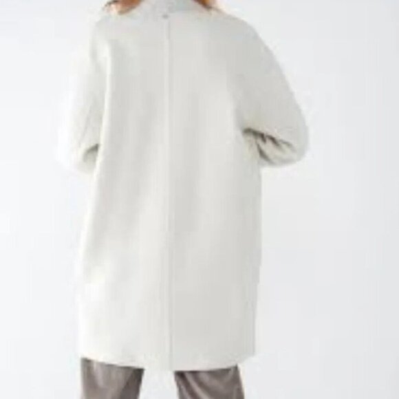 Sosken Cardigan Coat Oversized Open Front Grey Bone Draped XL - Picture 2 of 15